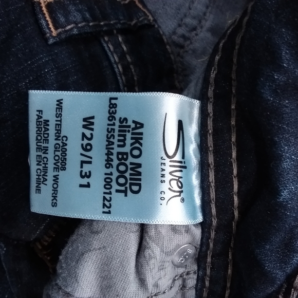 Women's Silver Aiko Jeans Mid Slim Boot Cut 29W by 31L NOWT - Picture 16 of 16
